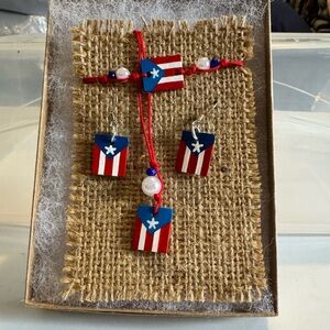 Puerto Rico Flag Jewelry Set